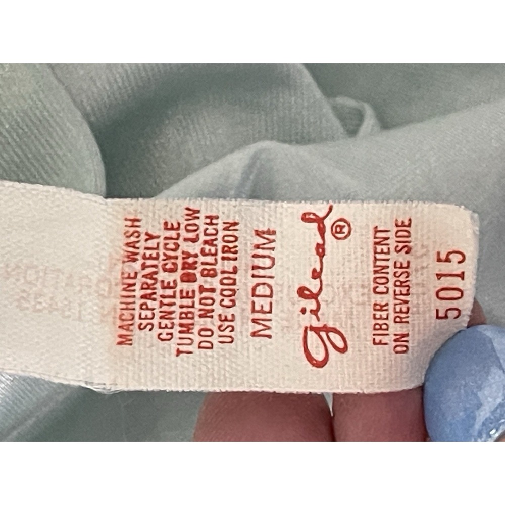 Vintage Nightgown Light Blue With‎ Lace Trim Size M Midi length GrannyCore Flaw - Picture 6 of 11